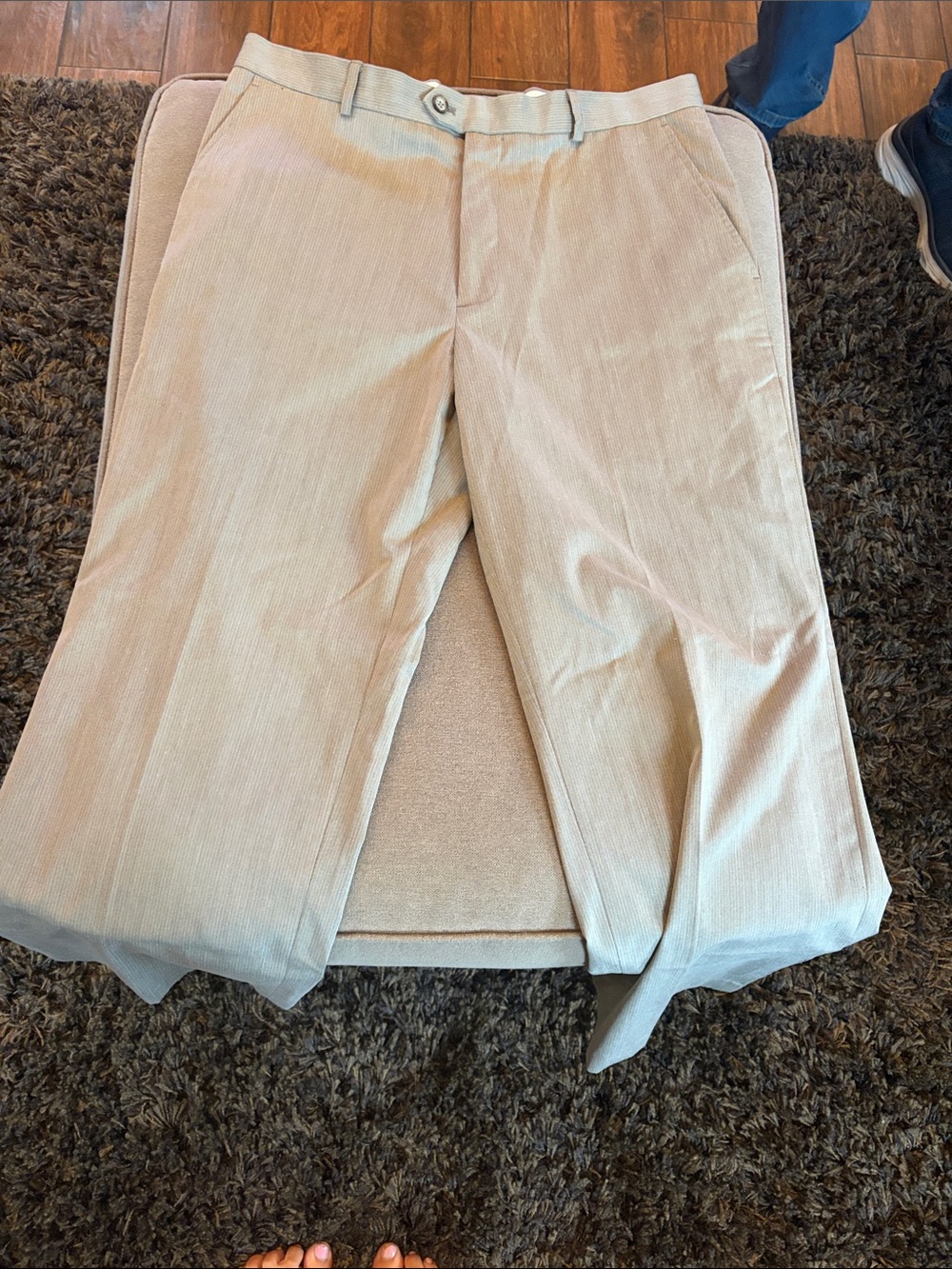 Claiborne Light Beige Dress Pants - Straight Leg